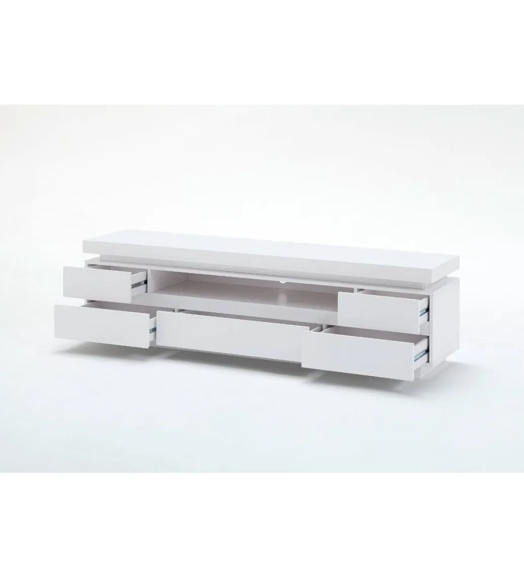MCA Stolik pod TV OCEAN 175 cm biały z oświetleniem