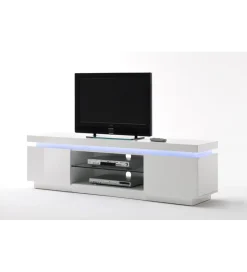 MCA Stolik pod TV OCEAN 175 cm biały z oświetleniem