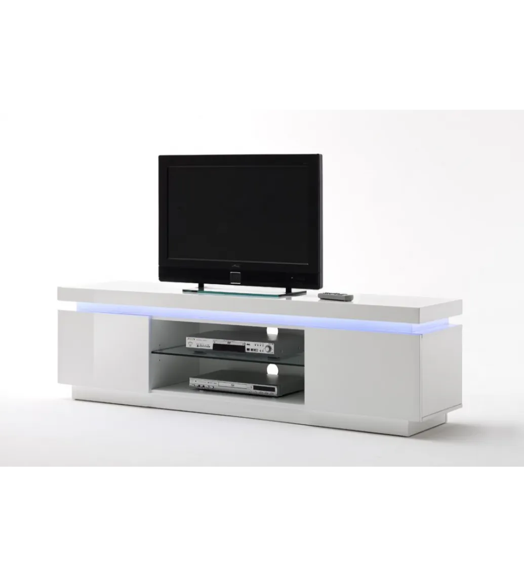 MCA Stolik pod TV OCEAN 175 cm biały z oświetleniem