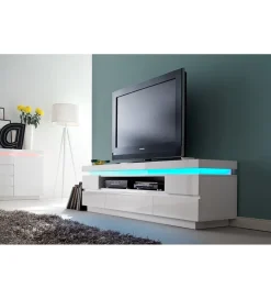 MCA Stolik pod TV OCEAN 175 cm biały z oświetleniem