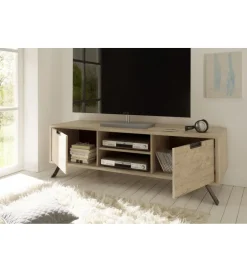 MCA Linia Włoska Stolik pod TV PALMA 156 cm w kolorze dębowym