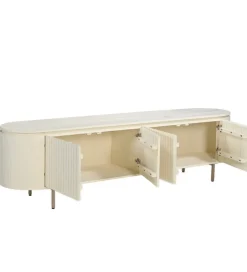LF-Design Stolik pod TV PATOU 210 cm jasnobeżowy drewno mango