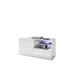 MCA Linia Włoska Stolik pod TV PRISMA 122 cm biały