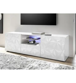 MCA Linia Włoska Stolik pod TV PRISMA 180 cm biały