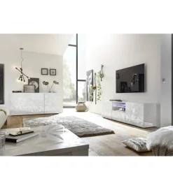 MCA Linia Włoska Stolik pod TV PRISMA 180 cm biały