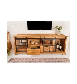 Invicta Interior Stolik pod TV RETAGIO 160 cm drewno jodła