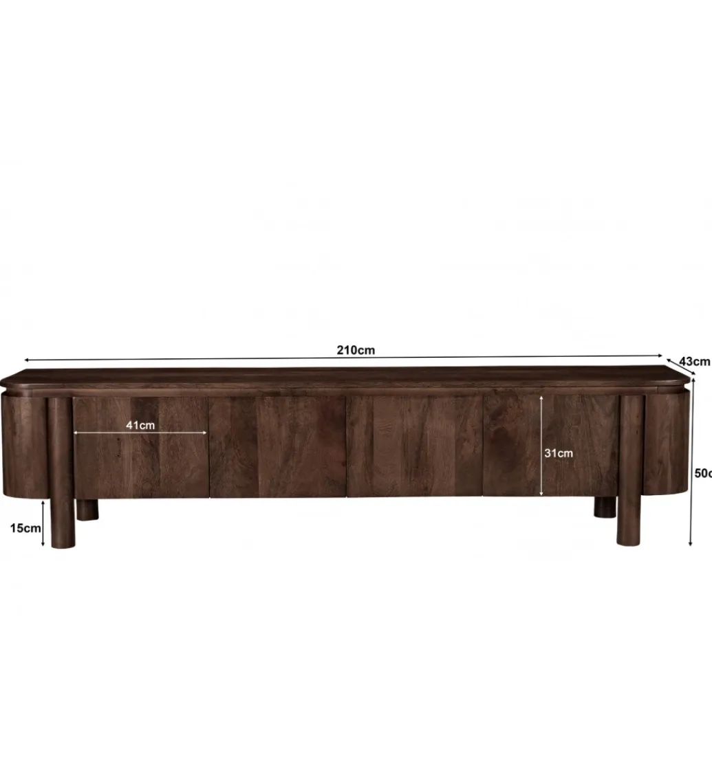 LF-Design Stolik pod TV SALANO 210 cm drewno mango brązowego