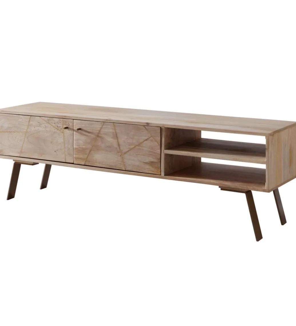 WOHNLING, GERMANY Stolik pod TV SIKAR 145 cm drewno mango