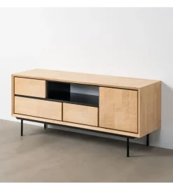 Zona-Design Stolik pod TV SINTRA 148 cm drewno kauczuk naturalna