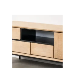 Zona-Design Stolik pod TV SINTRA 148 cm drewno kauczuk naturalna