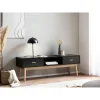 WOHNLING, GERMANY Stolik pod TV STILER 150 cm czarny
