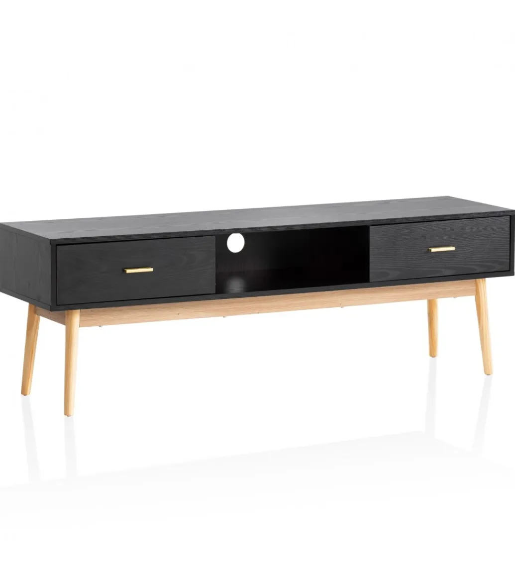 WOHNLING, GERMANY Stolik pod TV STILER 150 cm czarny