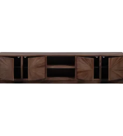 WOOOD Stolik pod TV SUN 200 cm drewno teak brązowy
