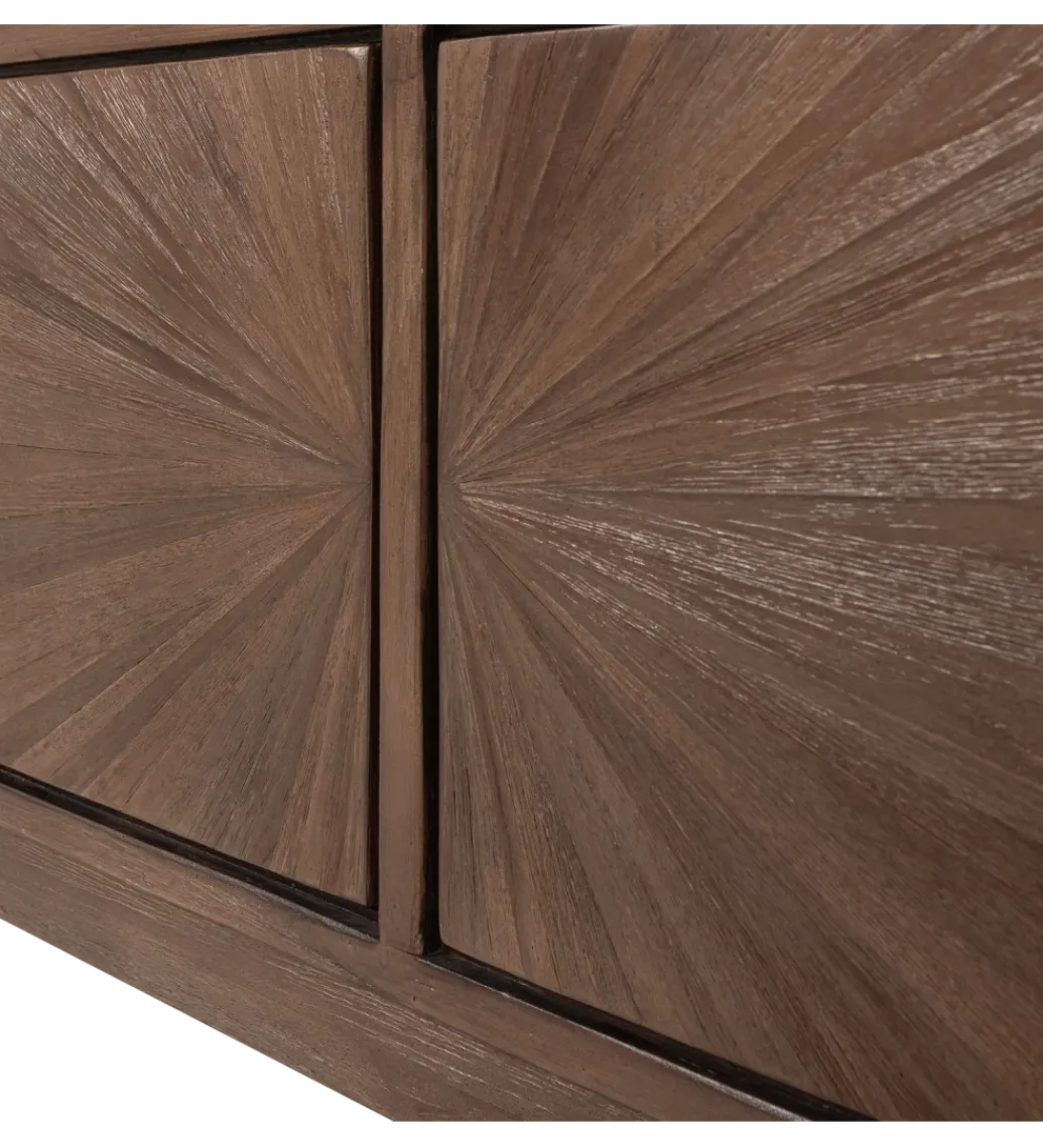 WOOOD Stolik pod TV SUN 200 cm drewno teak brązowy