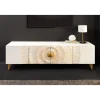 Invicta Interior Stolik pod TV SWEET GOLDEN SUNSET 180 cm drewno mango biała
