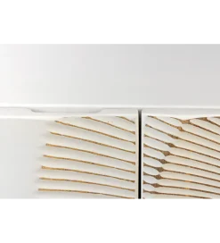 Invicta Interior Stolik pod TV SWEET GOLDEN SUNSET 180 cm drewno mango biała