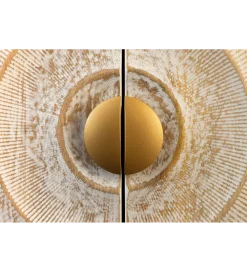 Invicta Interior Stolik pod TV SWEET GOLDEN SUNSET 180 cm drewno mango biała