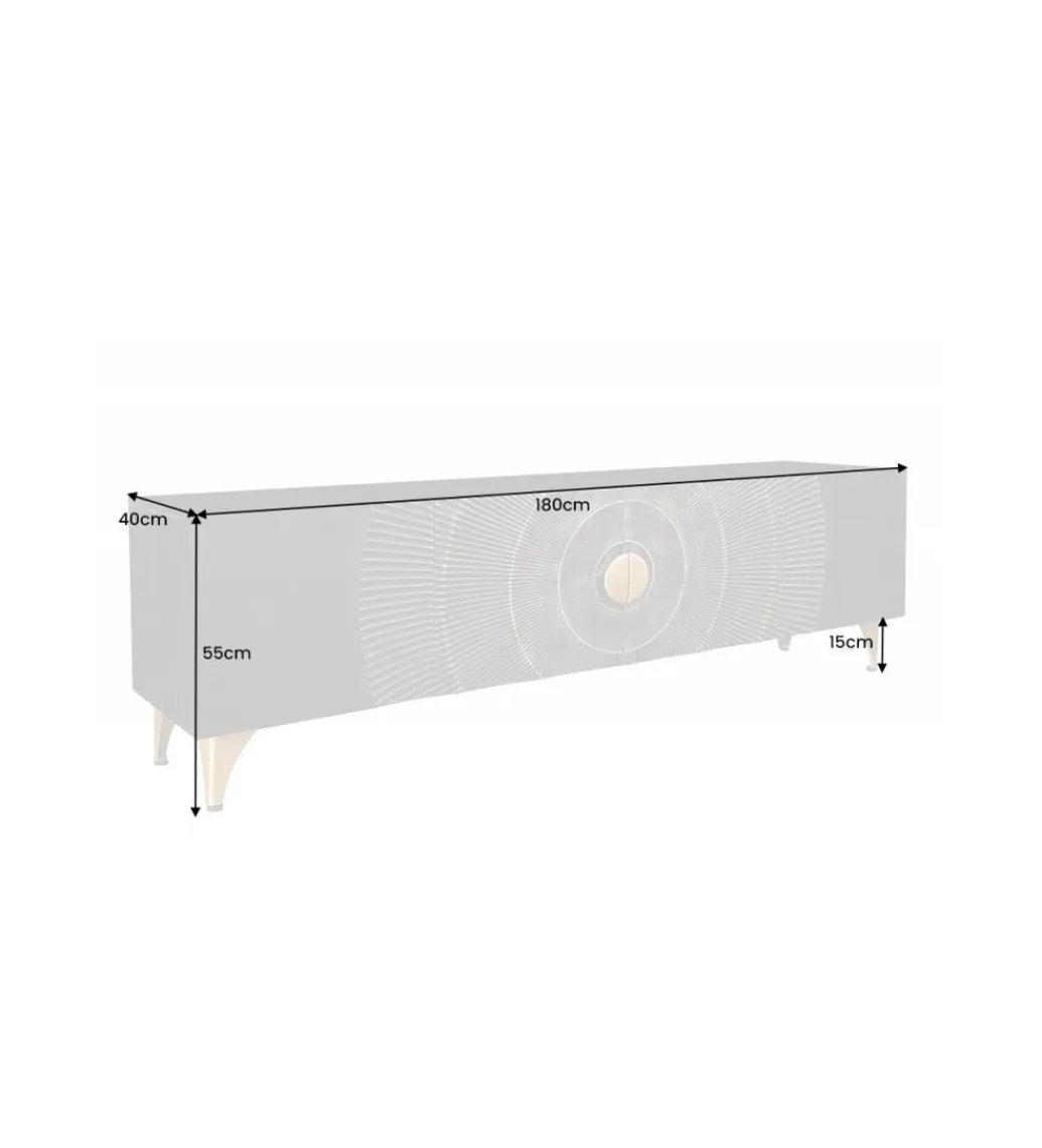 Invicta Interior Stolik pod TV SWEET GOLDEN SUNSET 180 cm drewno mango