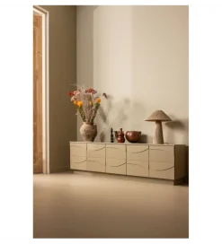 WOOOD Stolik pod TV TEO 180 cm drewno sosnowe mud