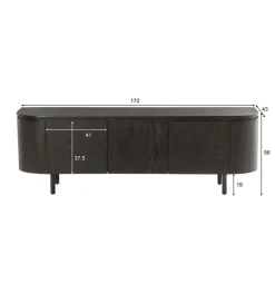 LF-Design Stolik pod TV Tobago 170 cm czarny