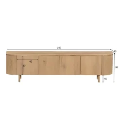 LF-Design Stolik pod TV Tobago 210 cm naturalny