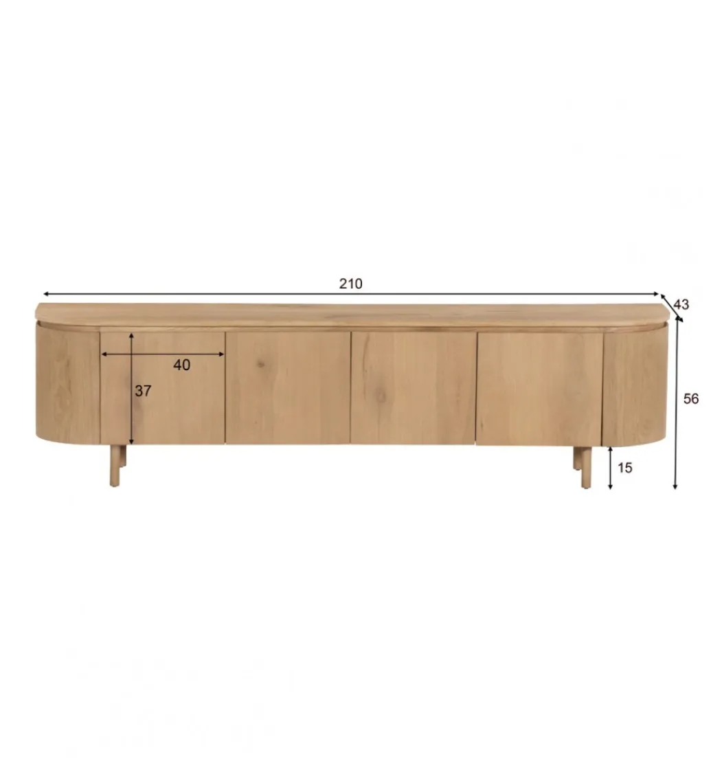 LF-Design Stolik pod TV Tobago 210 cm naturalny