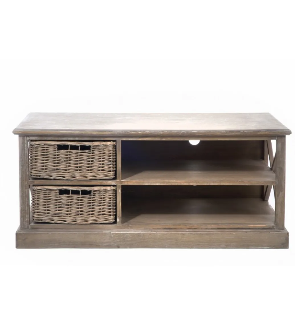 J-Line Stolik pod TV VALDES 120 cm naturalny
