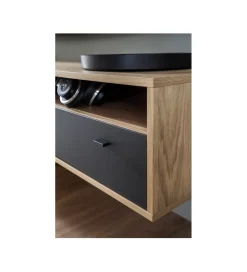 MCA Stolik pod TV VALENCIA 306 cm antracytowo naturalny