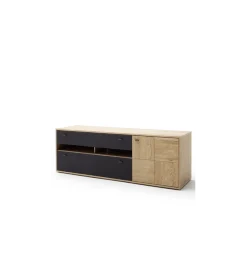 MCA Stolik pod TV VALENCIA 184 cm antracytowo naturalny