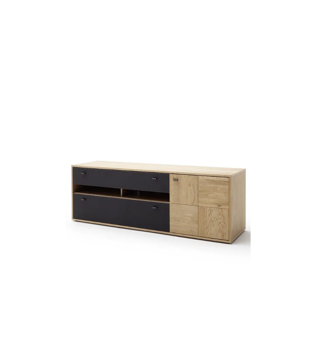 MCA Stolik pod TV VALENCIA 184 cm antracytowo naturalny