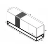Polski Design ML Stolik pod TV VANTA 160 cm antracytowy matowy