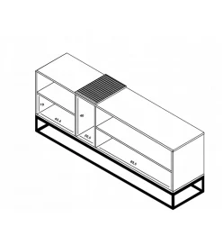 Polski Design ML Stolik pod TV VANTA 160 cm antracytowy matowy