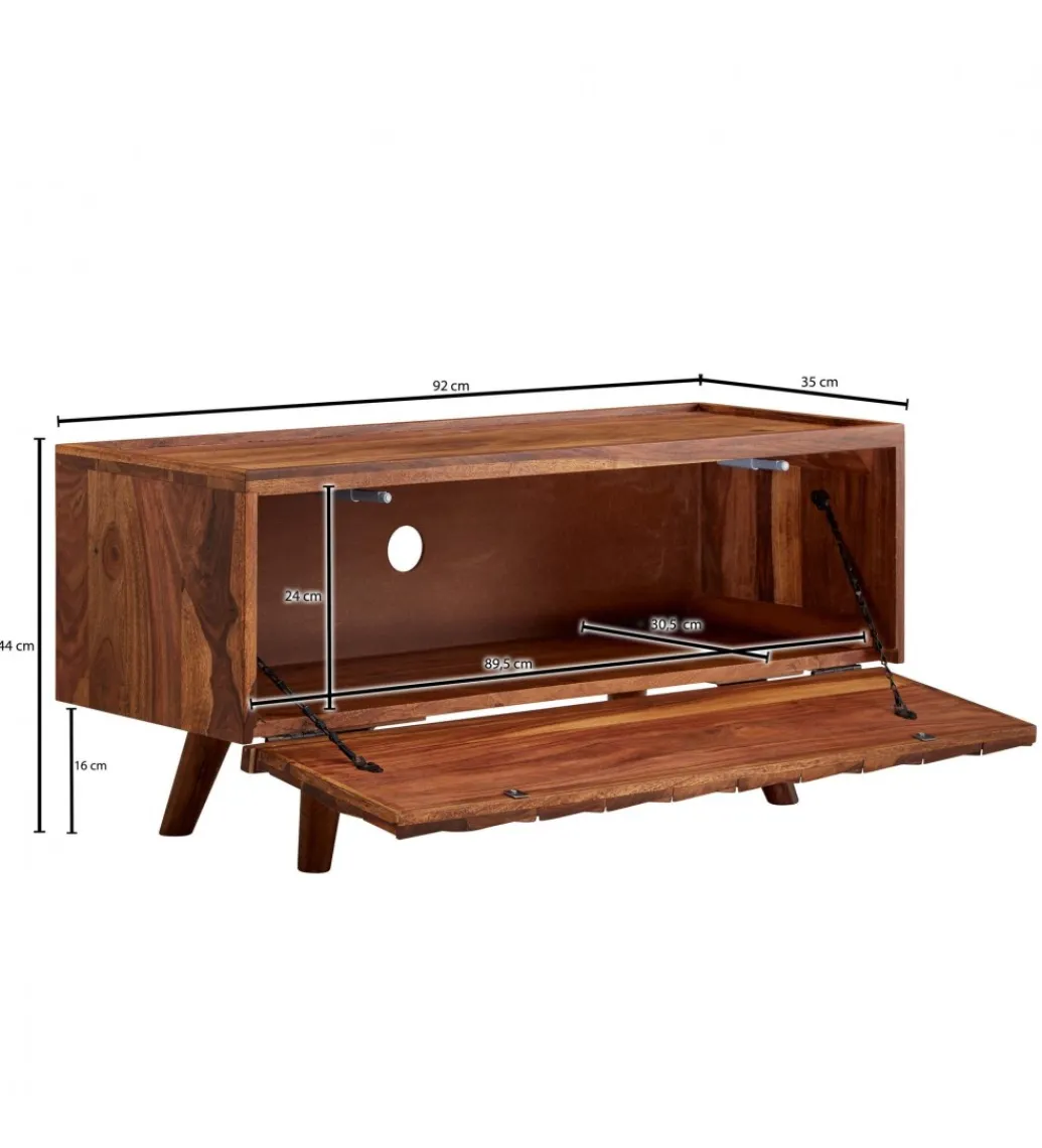 WOHNLING, GERMANY Stolik pod TV VENLO 92 cm drewno sheesham