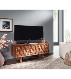 WOHNLING, GERMANY Stolik pod TV VENLO 92 cm drewno sheesham