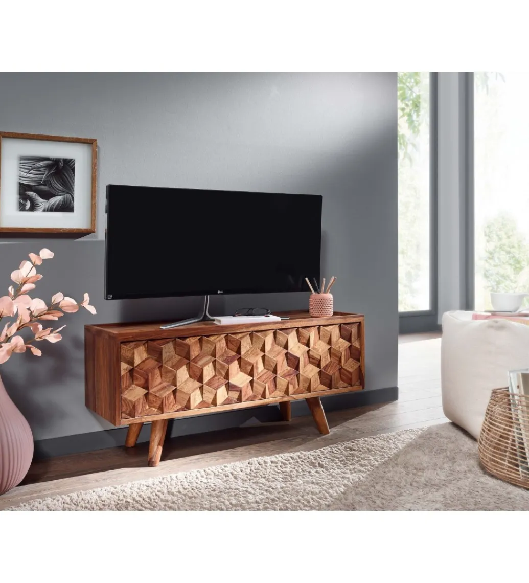 WOHNLING, GERMANY Stolik pod TV VENLO 92 cm drewno sheesham