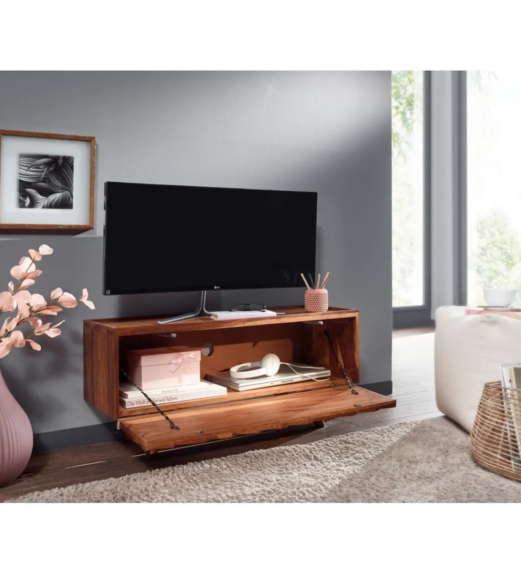 WOHNLING, GERMANY Stolik pod TV VENLO 92 cm drewno sheesham