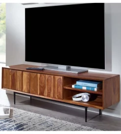 WOHNLING, GERMANY Stolik pod TV VERRES 123 cm drewno sheesham
