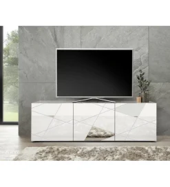 MCA Linia Włoska Stolik pod TV VITTORIA 181 cm biały