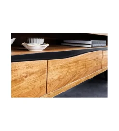 Invicta Interior Stolik pod TV wiszący ARKTYKA Mammut 160 cm drewno akacja honey OUTLET