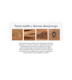 Invicta Interior Stolik pod TV wiszący ARKTYKA Mammut 160 cm drewno akacja honey OUTLET