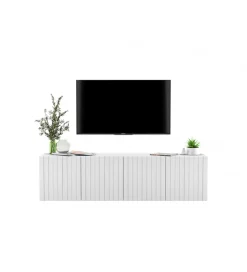 Polski Design ML Stolik pod TV wiszący ELPIS 150 cm biały