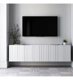 Polski Design ML Stolik pod TV wiszący ELPIS 150 cm biały