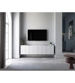Polski Design ML Stolik pod TV wiszący ELPIS 150 cm biały