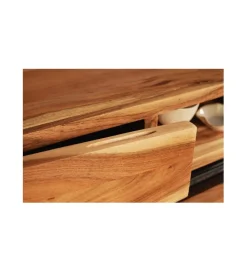 Invicta Interior - przedsprzedaż Stolik pod Tv wiszący EUFRAT Amazonas 160 cm drewno akacja