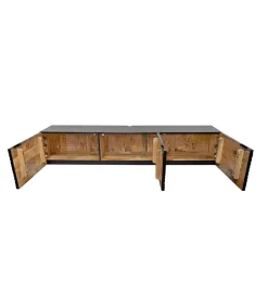 Invicta Interior Stolik pod TV wiszący ILLUSION 160 cm 3D drewno mango