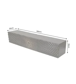 Invicta Interior Stolik pod TV wiszący ILLUSION 160 cm 3D drewno mango