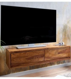 WOHNLING, GERMANY Stolik pod Tv wiszący INDIOS 108 cm drewno sheesham
