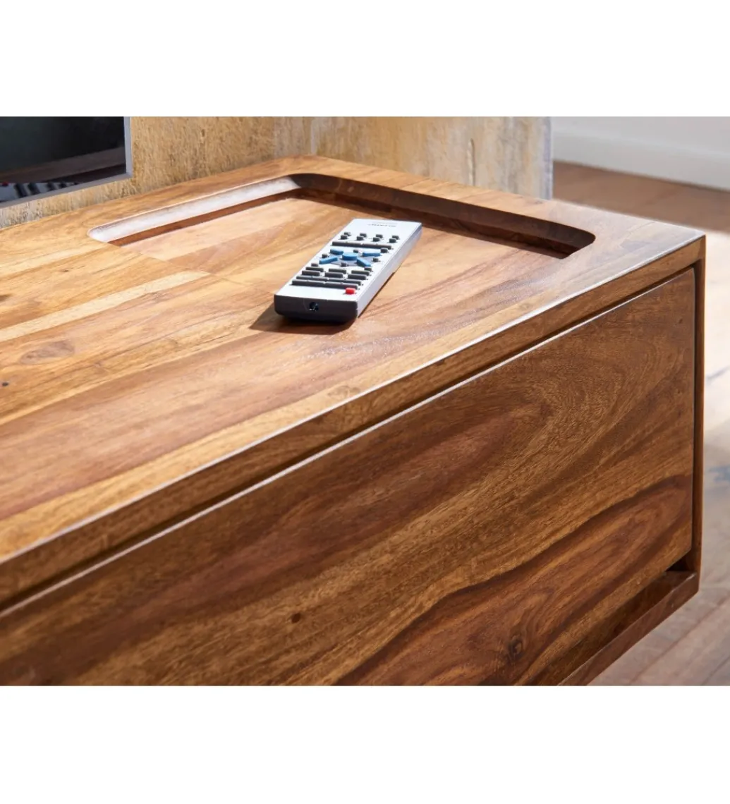 WOHNLING, GERMANY Stolik pod Tv wiszący INDIOS II 108 cm drewno sheesham