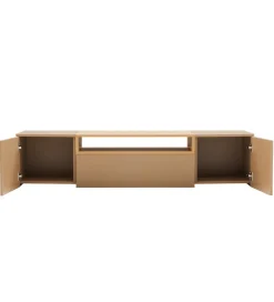 Invicta Interior Stolik pod TV wiszący LOFT 160 cm beżowa naturalna