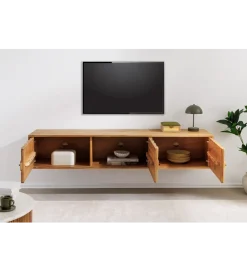 Invicta Interior Stolik pod TV wiszący MYSTIC LIVING 160 cm drewno akacja